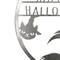 17" Silver Flying Witch Happy Halloween Wall Sign